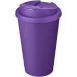 Americano® Eco 350 ml recycelter Becher mit auslaufsicherem Deckel Lila