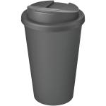 Americano® Eco 350 ml recycelter Becher mit auslaufsicherem Deckel Grau