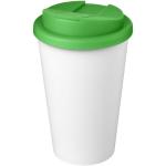Americano® Eco 350 ml recycled tumbler with spill-proof lid, white White,green
