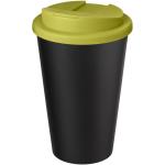 Americano® Eco 350 ml recycled tumbler with spill-proof lid, lime Lime,black