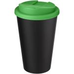 Americano® Eco 350 ml recycelter Becher mit auslaufsicherem Deckel, grün Grün, schwarz