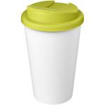 Americano® Eco 350 ml recycled tumbler with spill-proof lid, white White, softgreen