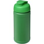 Baseline 500 ml recycelte Sportflasche mit Klappdeckel, natur Natur,grün