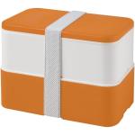 MIYO Doppel-Lunchbox Orange/weiß