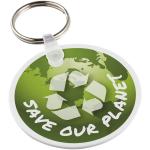 Tait circle-shaped recycled keychain White