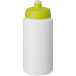 Baseline® Plus grip 500 ml sports lid sport bottle, white White, softgreen