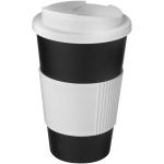 Americano® 350 ml tumbler with grip & spill-proof lid Black/white