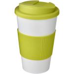 Americano® 350 ml tumbler with grip & spill-proof lid, white White, softgreen