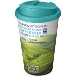 Brite-Americano® 350 ml Isolierbecher mit auslaufsicherem Schraubverschluss Pastell-blau/weiß