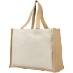 Varai 320 g/m Canvas und Jute Einkaufstasche 23L Natur