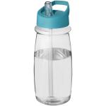 H2O Active® Pulse 600 ml Sportflasche mit Ausgussdeckel Transparent türkis