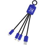 SCX.design C15 Quatro Ladekabel mit Leuchtlogo, Reflex Blau Reflex Blau, Holz