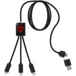 SCX.design C28 5-in-1 extended charging cable Red/black