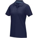 Graphite short sleeve women’s GOTS organic polo, navy Navy | XS