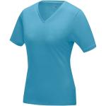 Kawartha short sleeve women's GOTS organic V-neck t-shirt, skyblue Skyblue | XS