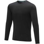 Ponoka long sleeve men's organic t-shirt, black Black | L