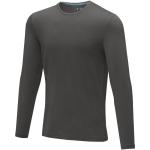 Ponoka long sleeve men's GOTS organic t-shirt, graphite Graphite | 2XL