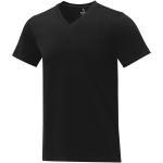Somoto short sleeve men's V-neck t-shirt, black Black | XS
