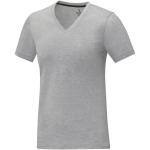 Somoto short sleeve women's v-neck t-shirt, heather smoke Heather smoke | XS