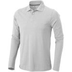 Oakville long sleeve men's polo, grey marl Grey marl | XS