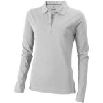 Oakville Langarm Poloshirt für Damen, Grau meliert Grau meliert | XS
