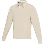 Clyde unisex organic rugby polo sweatshirt, oatmeal Oatmeal | XXS