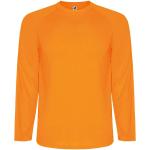 Montecarlo 150 g/m² long sleeve kids sports t-shirt, fluor orange Fluor orange | 12