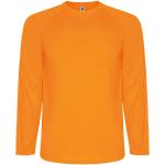 Montecarlo 150 g/m² long sleeve men's sports t-shirt, fluor orange Fluor orange | L