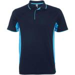 Montmelo 150 g/m² short sleeve unisex sports polo, royal/sky Royal/sky | L