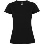 Montecarlo short sleeve women's sports t-shirt, black Black | L