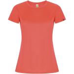 Imola short sleeve women's sports t-shirt, fluor coral Fluor coral | L