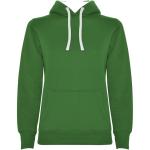Urban women's hoodie, kelly green, white Kelly green, white | L