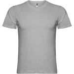 Samoyedo short sleeve men's v-neck t-shirt, grey marl Grey marl | L