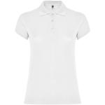 Star short sleeve women's polo, white White | L