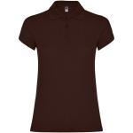Star short sleeve women's polo, chocolate Chocolate | L