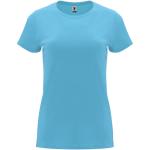 Capri short sleeve women's t-shirt, turqoise Turqoise | L