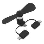 USB Ventilator 3 in 1 Schwarz | Trägerkarte weiß