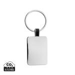 XD Collection RCS recycled zinc alloy rectangle keyring Silver
