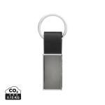 XD Collection Luxury PU keychain RCS recycled zinc alloy Black