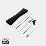 XD Collection 4 PCS stainless steel re-usable cutlery set Silver