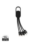 XD Collection 4-in-1 Kabel mit Karabiner-Clip Schwarz