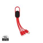 XD Collection 4-in-1 cable with carabiner clip Red