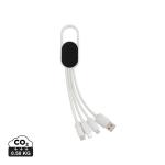 XD Collection 4-in-1 Kabel mit Karabiner-Clip Weiß