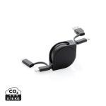XD Collection 6-in-1 Kabel aus TPE und RCS Standard recyceltem Kunststoff Schwarz