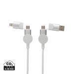 Urban Vitamin Oakland RCS recycled plastic 6-in-1 fast charging 45W cable White