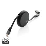 XD Xclusive Terra ausziehbares 240W 2-in-1 Kabel aus RCS rec. Aluminium Schwarz