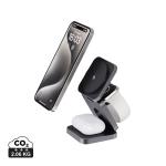 XD Xclusive Terra faltbares 3-in-1 15W Charger aus RCS rec. Aluminium Grau