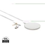 XD Collection 10W Wireless Charger aus RCS Standard recyceltem Kunststoff Weiß