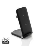 XD Collection Powerpal 3-in-1 15W-Ladegerät aus RCS recyceltem Kunststoff Schwarz