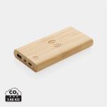 XD Collection 8.000mAh Bambus-Wireless-Powerbank Braun
